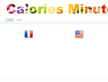 Tablet Screenshot of caloriesminute.com